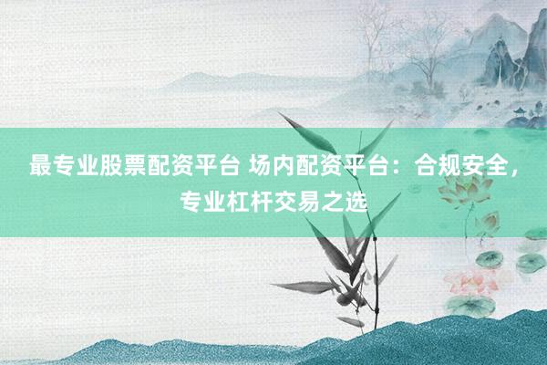 最专业股票配资平台 场内配资平台：合规安全，专业杠杆交易之选