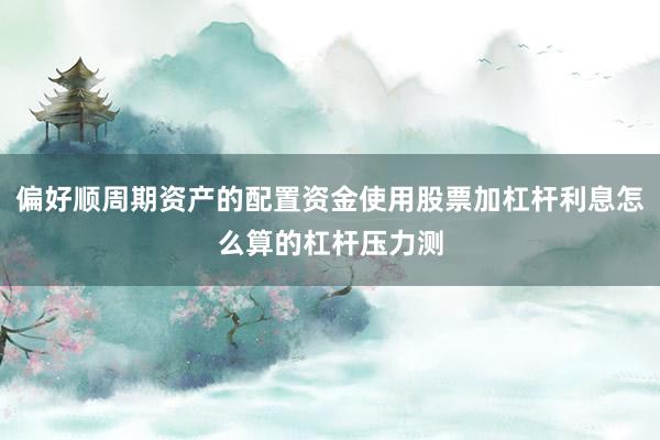 偏好顺周期资产的配置资金使用股票加杠杆利息怎么算的杠杆压力测