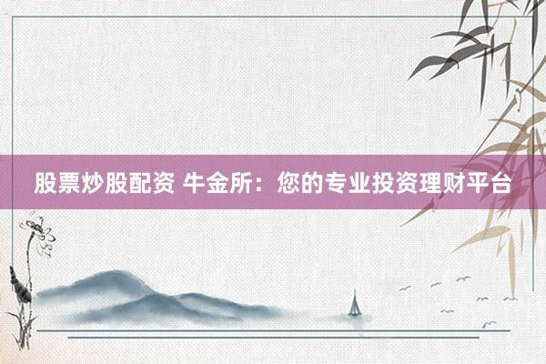 股票炒股配资 牛金所：您的专业投资理财平台